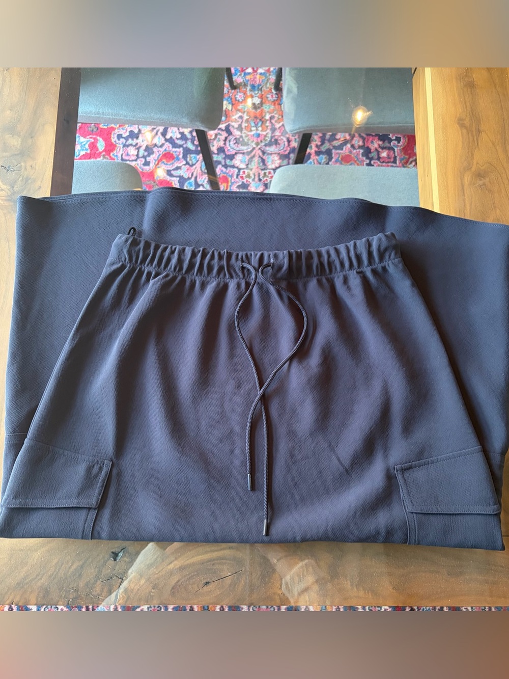 Aritzia Navy Cargo Skirt